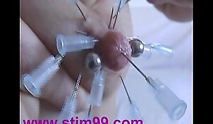 Tits injection saline, bizarre needles nipp milking, fucking champagne bottle
