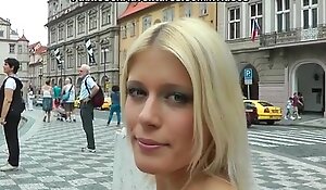 Wild public sex with lascivious golden-haired amateur wife