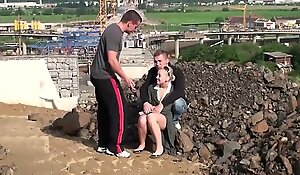 Young blond little sweetheart is drilled in public sex construction web resource trio