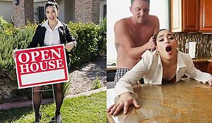 Exotic real estate agent gets fucked all over the house