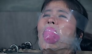 Asian fetish bitch tickled feet in foot fetish and licked feet until hot moanings and ruined orgasm
