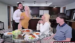 Step Family Dinner Turns Into Freeuse Foursome - Kenna James, Kylie Kingston