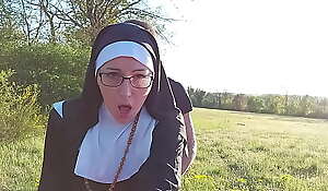 This nun gets her ass filled with cum before she goes give titling !!