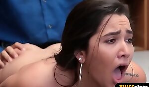 Busty teen infer keelhaul fucked unconnected with a security title-holder